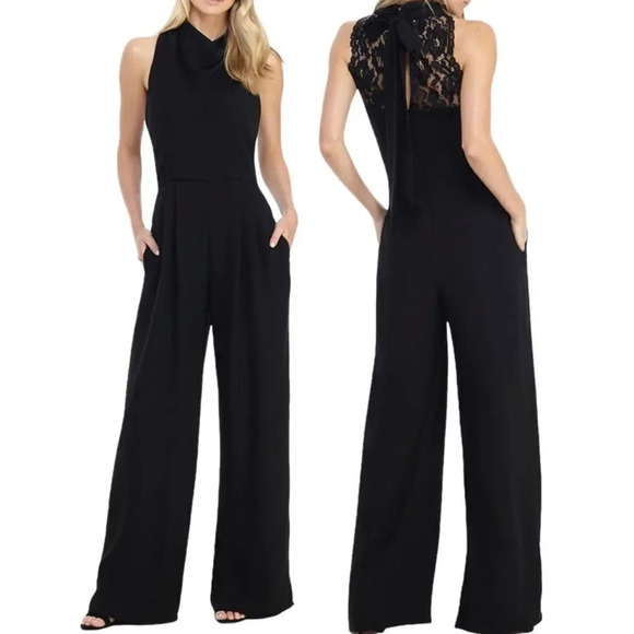 Gal meets glam Melanie Lace Back Wide Leg Jumpsuit - Picture 2 of 12